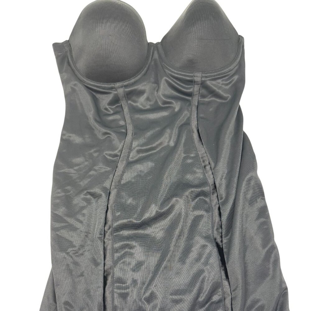 Flexees Womens Slimming Corset Body Shaper Dress 38C Black Built-in Underwear